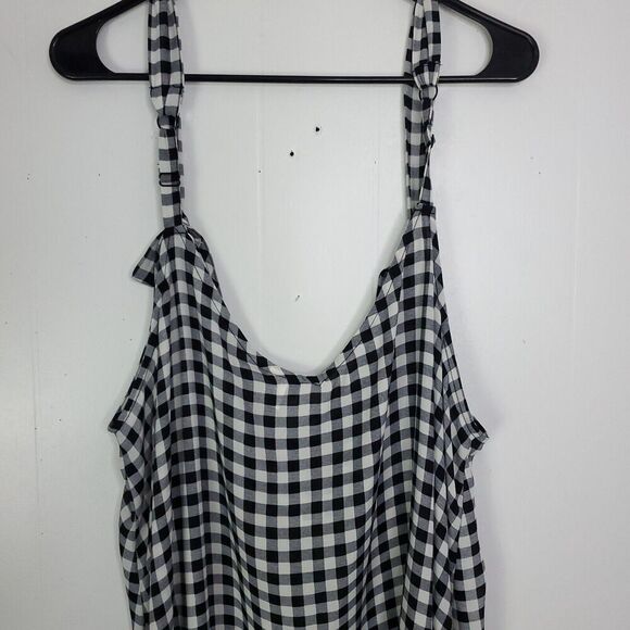 Torrid Top Womens 2X Gingham Plaid Light Weight New Georgette O Ring Cami Tank - Picture 8 of 9